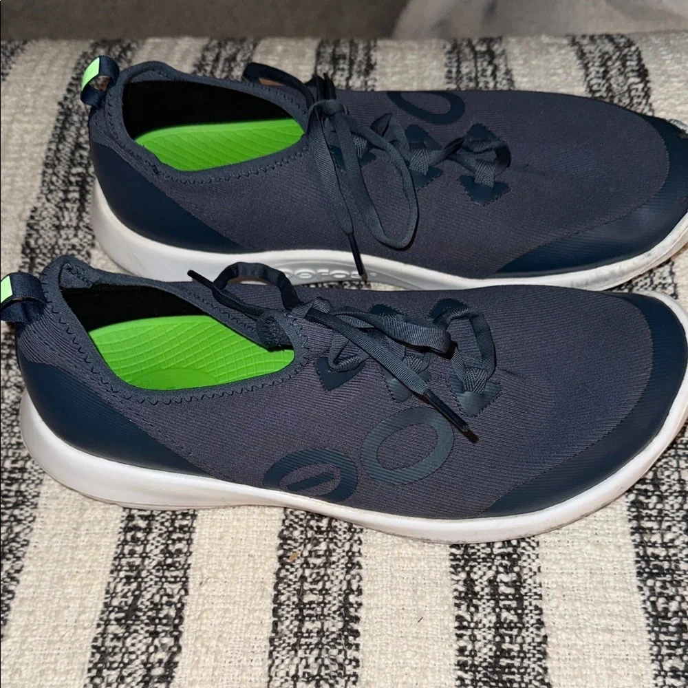 OOFOS Navy MODERN KNIT OOMG SNEAKERS MENS 11